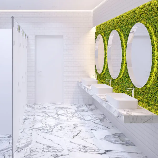 mooswand-badezimmer-waschbecken